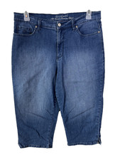 Gloria Vanderbilt jeans capris size 16P 19" inseam 4 pockets blue denim