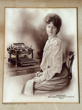 Antique Remington Typewriter Framed Advertising Print 