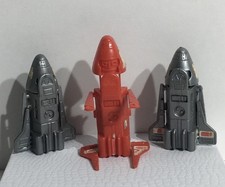 VTG 1985 Kellogg's Starbot Transformer Space Shuttle Premium Prize Lot Of 3