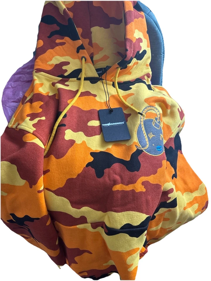 Sudadera con Capucha The Hundreds Adam Bomb Naranja Camuflada Talla Lg Nueva Foto 2 de 2