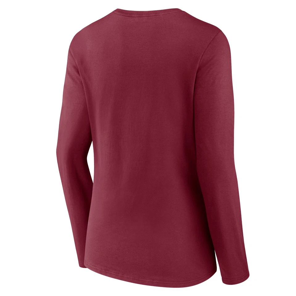 Women's Garnet Colorado Rapids Official Logo Long Sleeve V-Neck T-Shirt - Image 3 of 3