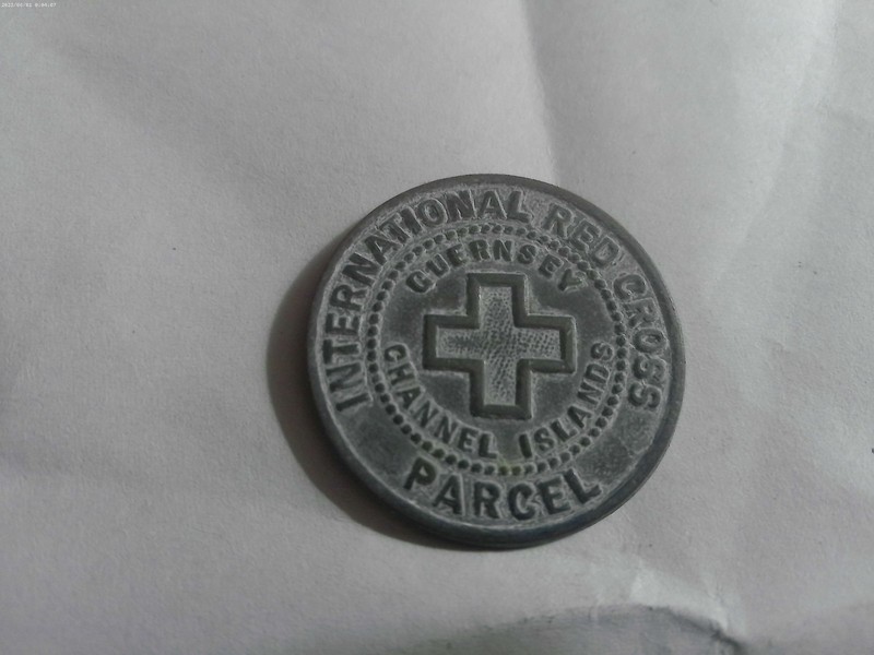 GUERNSEY CHANNEL ISLANDS INTERNATIONAL RED CROSS PARCEL TOKEN
