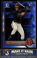 Reggie Crawford 1st 2022 Bowman Draft Sapphire Edition #BDC-33 Giants