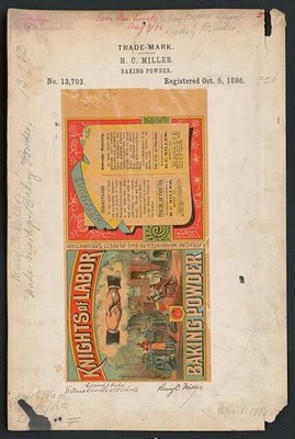 Photo:H C Miller Knights of Labor Baking Powder Trade Mark 1886