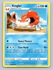 Kingler #044/202 Uncommon SWSH01: Sword & Shield Base Set Pokemon