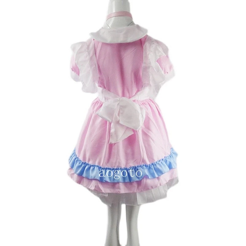 Костюм горничной милый плюс размер 4XL розовый синий платье для женщин плюс размер школьницы - Изображение 4 из 4