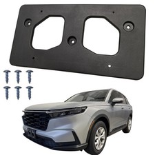 Front License Plate Frame Mounting Bracket Tag Holder Textured Black Fits for...
