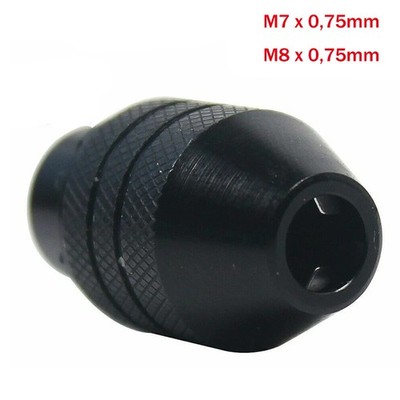 Schnellspann Bohrfutter M7 M8 x 0,75mm z.B.f Dremel Proxxon 0,3-3,2mm Spannzange