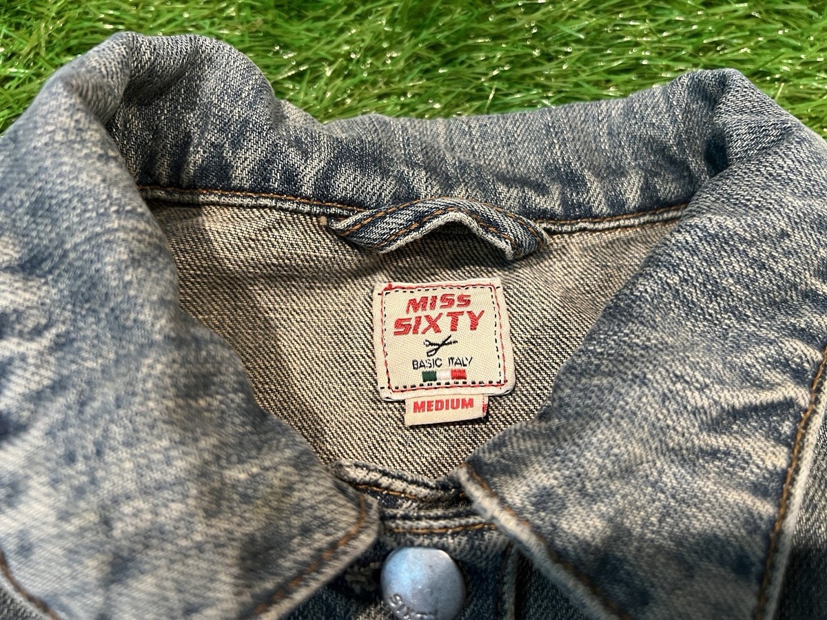 Vintage Y2K Miss Sixty - Denim Jean Trench Jacket Dress - Made In