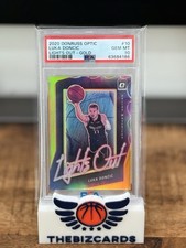 Luka Doncic 2020-21 Donruss Optic Lights Out Gold 10/10 - PSA 10 Pop 1