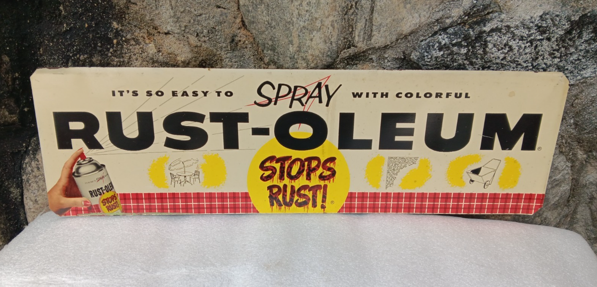 ヴィンテージ 看板 アメリカ DUPLI-CULOR AUTO SPRAY 両面 Vintage Rustoleum spray paint Store Display sign rare graffiti