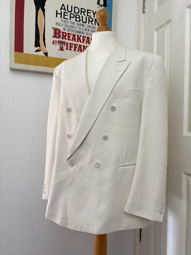 Weidenmann Vintage Zweireiher Dinner Sakko Abend Kreuzfahrt Ivory Weiß 48
