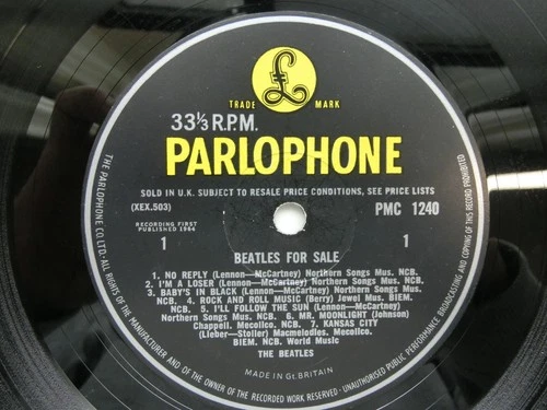 The Beatles For Sale UK MONO PMC1240 EX Great Sound Play Tested