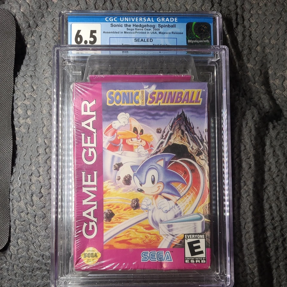 1993 SONIC THE HEDGEHOG SPINBALL Sealed Box Sega Game Gear CGC 6.5 A+ Seal RTB - Image 2 of 4