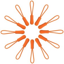 20 Pcs Nylon Cord Extension Zipper Pulls - Orange for Backpacks,