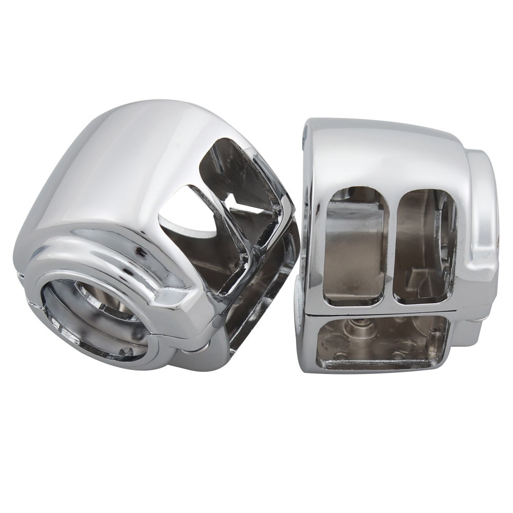 Chrome Hand Control Switch Housing Cover For Harley Road King Dyna Super Glide