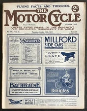 The MOTOR CYCLE Magazine 11 OCT 1917 Luxurious Sidecar Outfit GWK Morgan AC ++