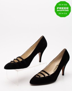 RRP€650 FERRAGAMO Leather Vintage Court Shoes US8 UK5 EU38.5 LIMITED EDITION
