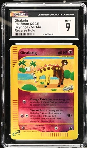 Girafarig 58/144 Skyridge REVERSE HOLO CGC 9 - POP 10 WOTC 2003 Pokémon TCG
