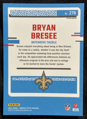 2023 Donruss Optic Bryan Bresee Blue Hyper Rated Rookie RC - Bild 2 von 2