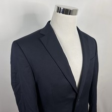 Michael Kors 38S Sport Coat Wool Blend Dark Navy Blue Two Button Lined Vented