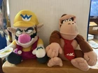 Nintendo Wario Plush w/ Tag + Donkey Kong DK Plush Lot Super Mario Vintage 1997