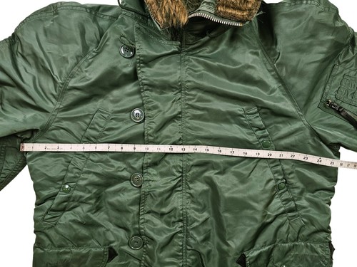 *HOT VTG USA Men's ALPHA INDUSTRIES @ N-3B MILITARY PARKA COLD HOOD GREEN Coat M - Picture 15 of 18