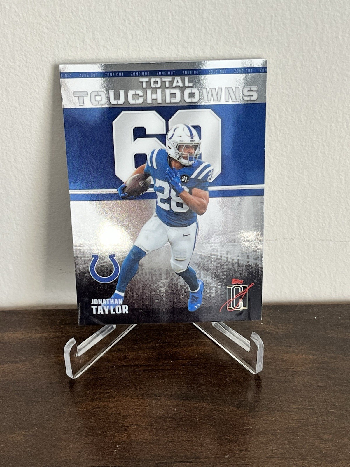 Topps Signature Class 2025 Jonathan Taylor Zone Out Total Touchdowns ZO-6 Colts