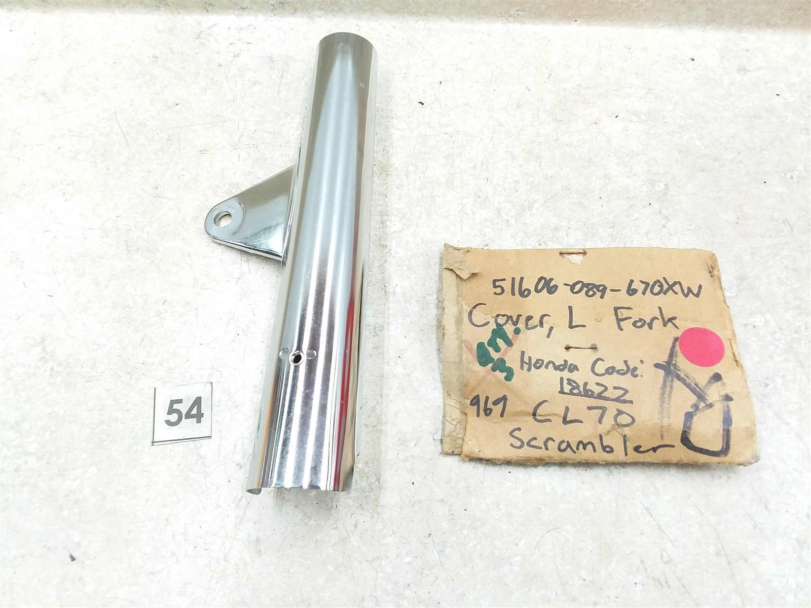 NOS Honda CL70 Left Fork Headlight Mount Cover 1970s #54 ARP E27