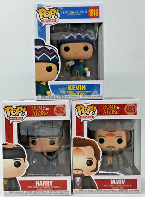 Funko POP! Home Alone Kevin #1918 Marv #493 Harry #492 Set of 3 With Protectors