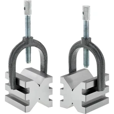T23889 V-Block Set with Clamp-Double Slot