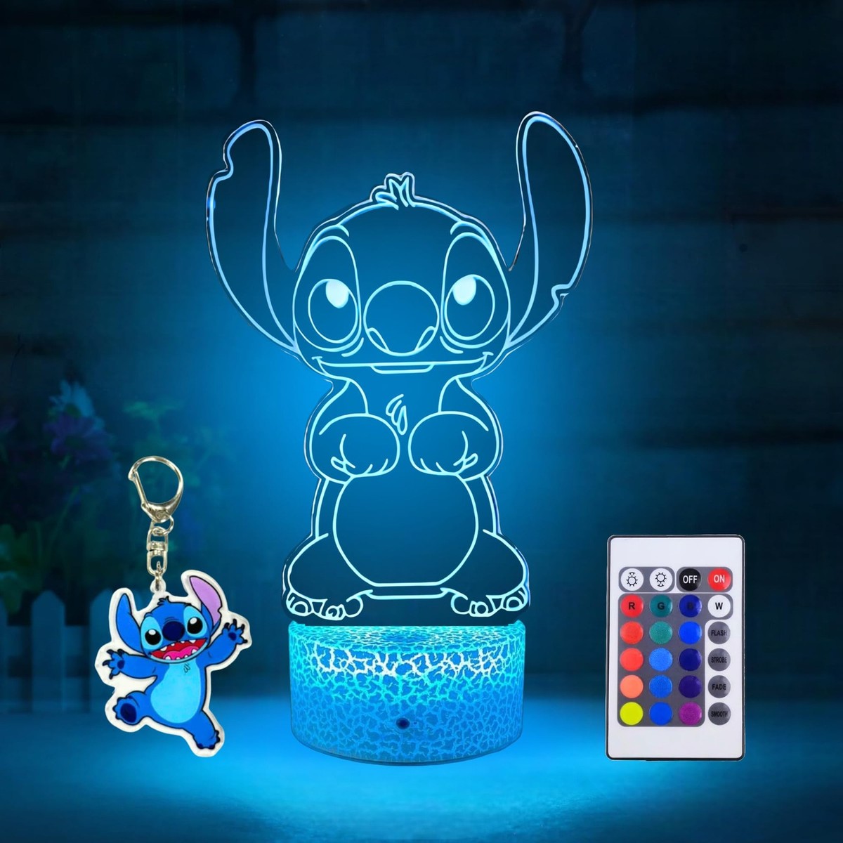 スティッチ　ライト 電気 Stitch Night Light with Keychain Stitch Lamp Stitch Stuff