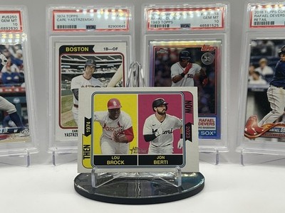 2023 Topps Heritage - Then and Now Lou Brock, Jon Berti #TAN-4