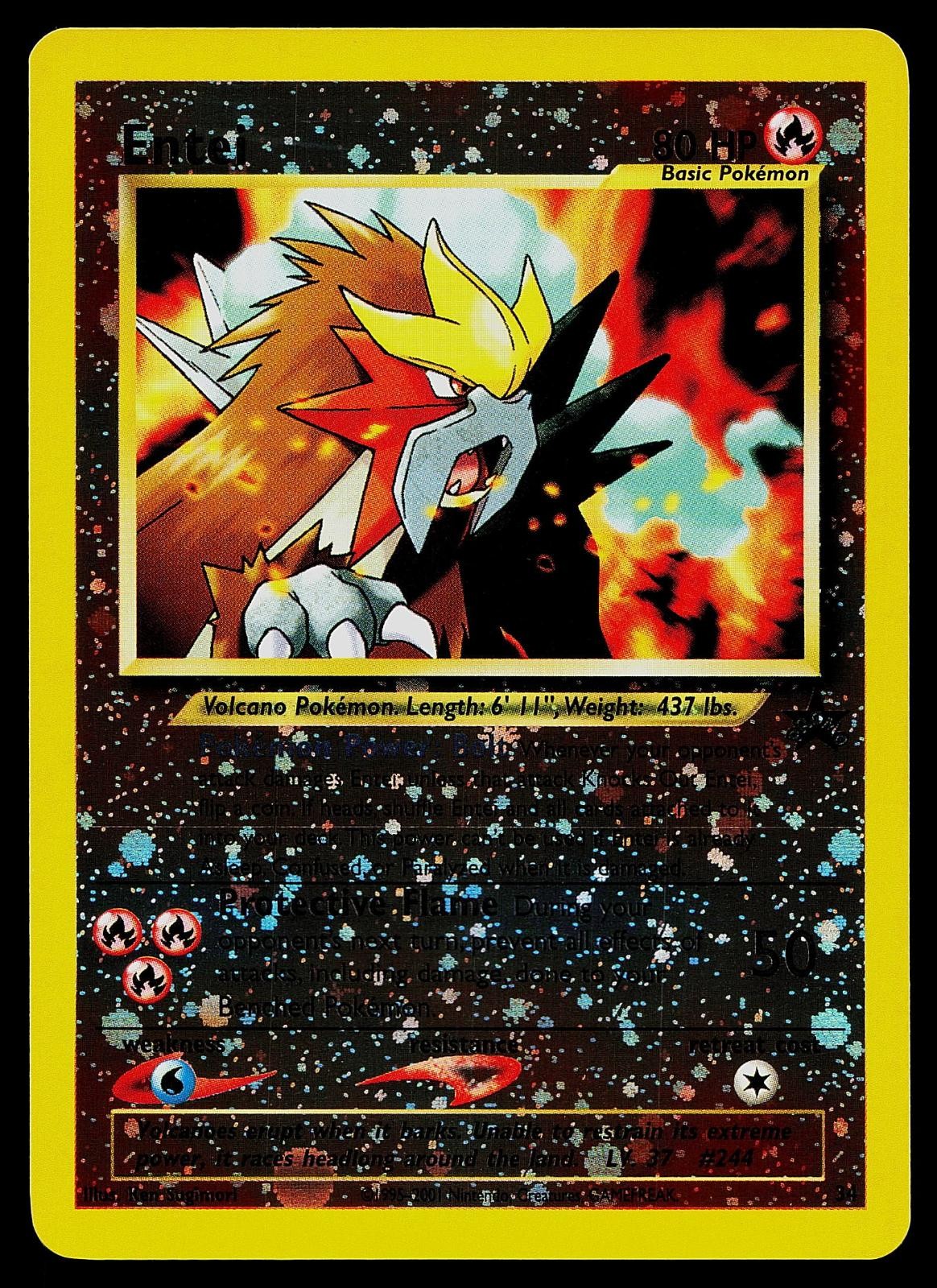 Pokemon Card - Entei Wizards Black Star Promos 34 Reverse Holo Promo