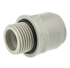 15mm x 1/2" BSP Push Fit Straight Adaptor – JG Speedfit – New Pack of 10 - WRAS