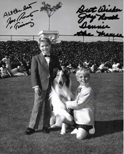 JAY NORTH and JON PROVOST  Autographed Photo with Lassie