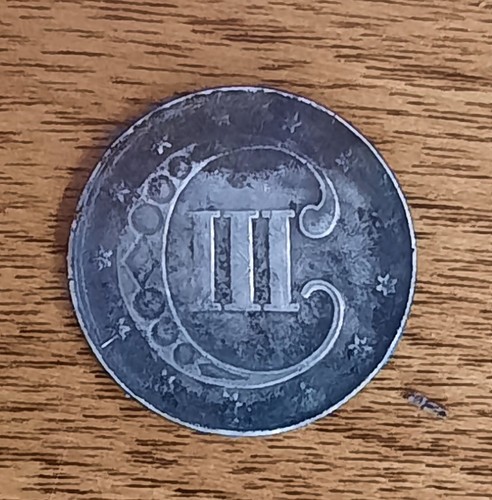 1953 Three Cent Silver●HI-GRADE●EXCELLENT, ORIGINAL TONED COIN! - Picture 3 of 4