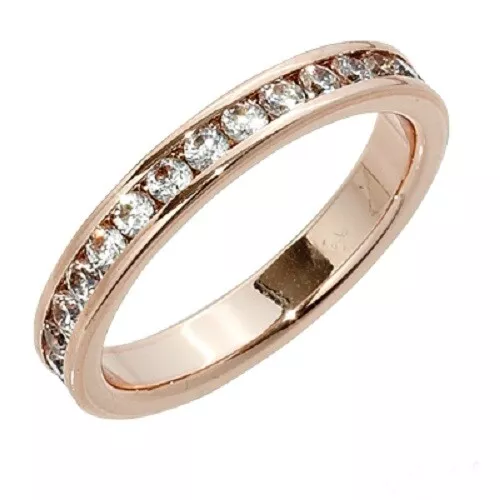 Rose gold shop eternity band cz