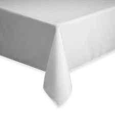 Basics Solid 60-Inch x 84-Inch Tablecloth in White