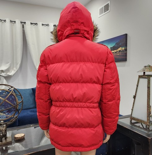 Polo Ralph Lauren $798 LG Fur Hooded Duck Down Parka Outdoor Red Jacket Coat - Picture 8 of 23