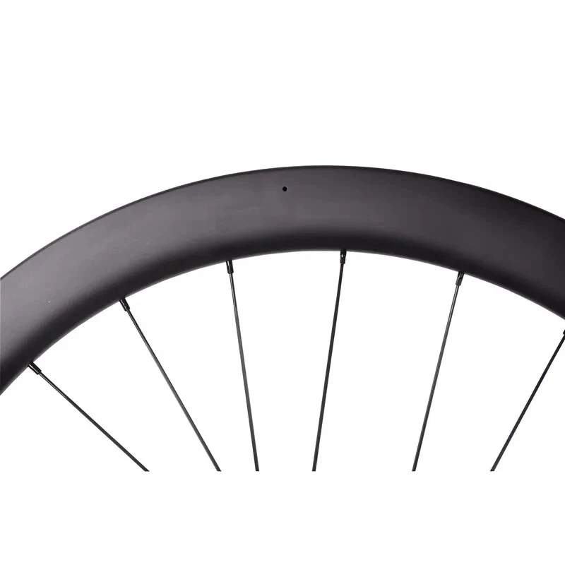 700C Road Bike Carbon Fiber Wheelset Disc Brake Center Lock Hub Matt UD Finish - Image 3 of 4