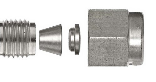 3/8 Tube x 3/8 FNPT 316ss Female Connector Ham-Let 766LSS3/8X3/8 - Picture 2 of 2