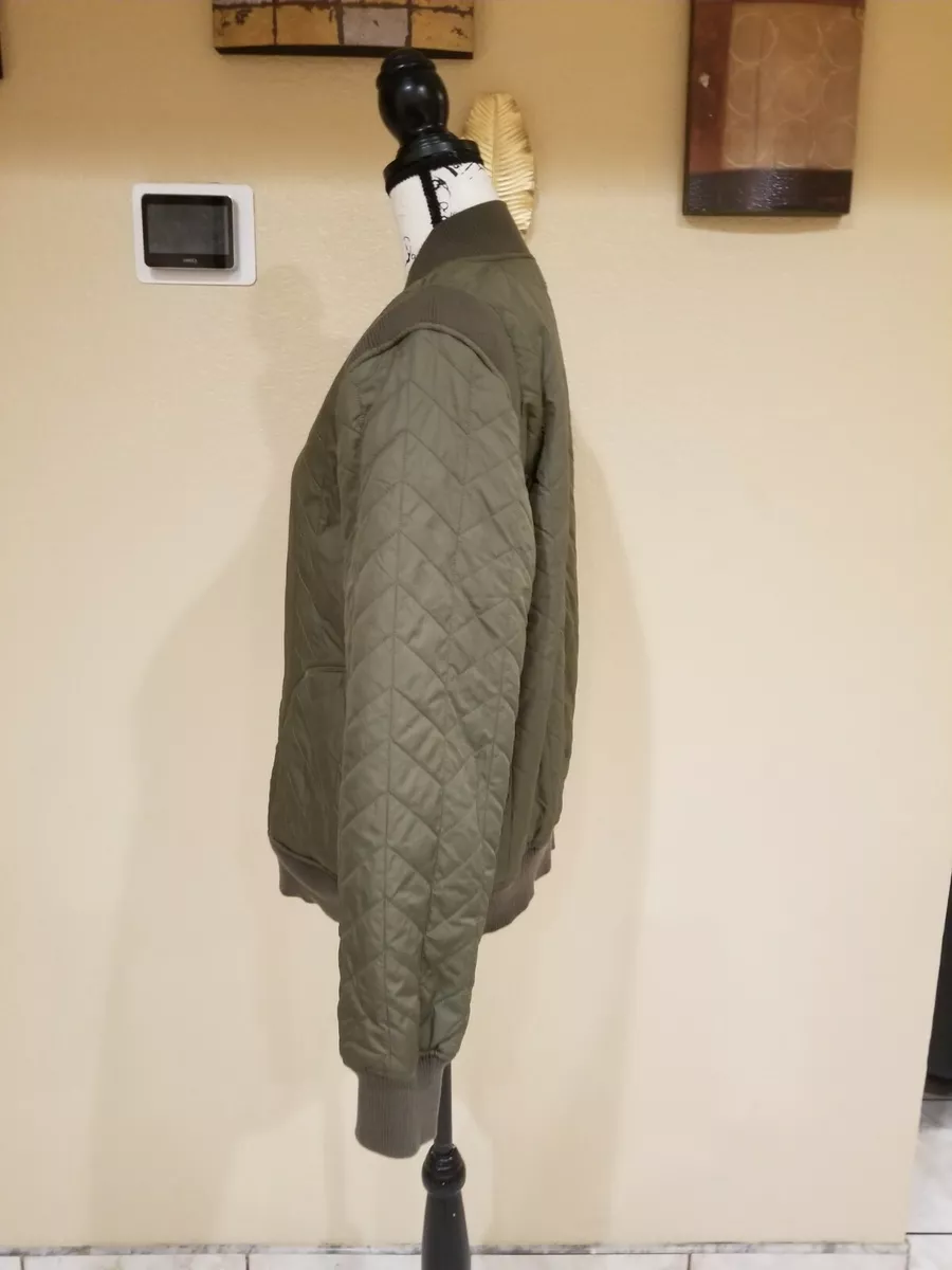 PrAna Diva Varsity Quilted Bomber Jacket Sherpa Lined Size XL eBay