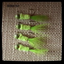 Hand Tied Hackle Tail Crappie Jigs Made in The USA 1/16th Ounce #4 or 6 Hook New