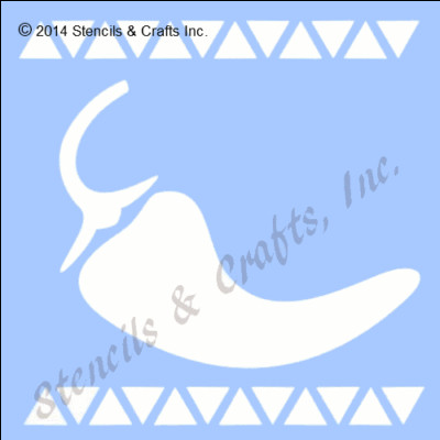 CHILI PEPPER STENCIL SOUTHWESTERN BORDER PAINT ART STENCILS CRAFT ...