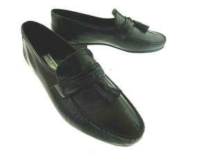Rodolfo Valentino Vestido De Cuero Negro Todos Sin Cordones Mocasines  hechos en España 9.5M | eBay