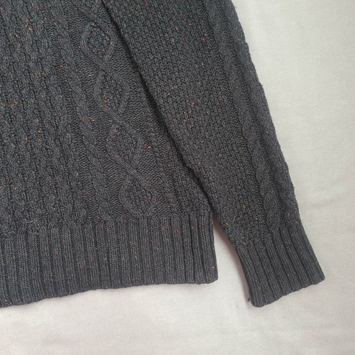 Maglione Fat Face Uomo Misto Lana 1/4 Zip Maglia Cavo Taglia M Maglione Pesante - Foto 12 di 18