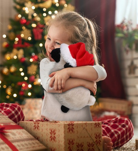 PLÜSCH WEIHNACHTSMANN - SUPERWEICHER PLÜSCH - WALLISER SCHWARZNASENSCHAF - Bild 5 von 6