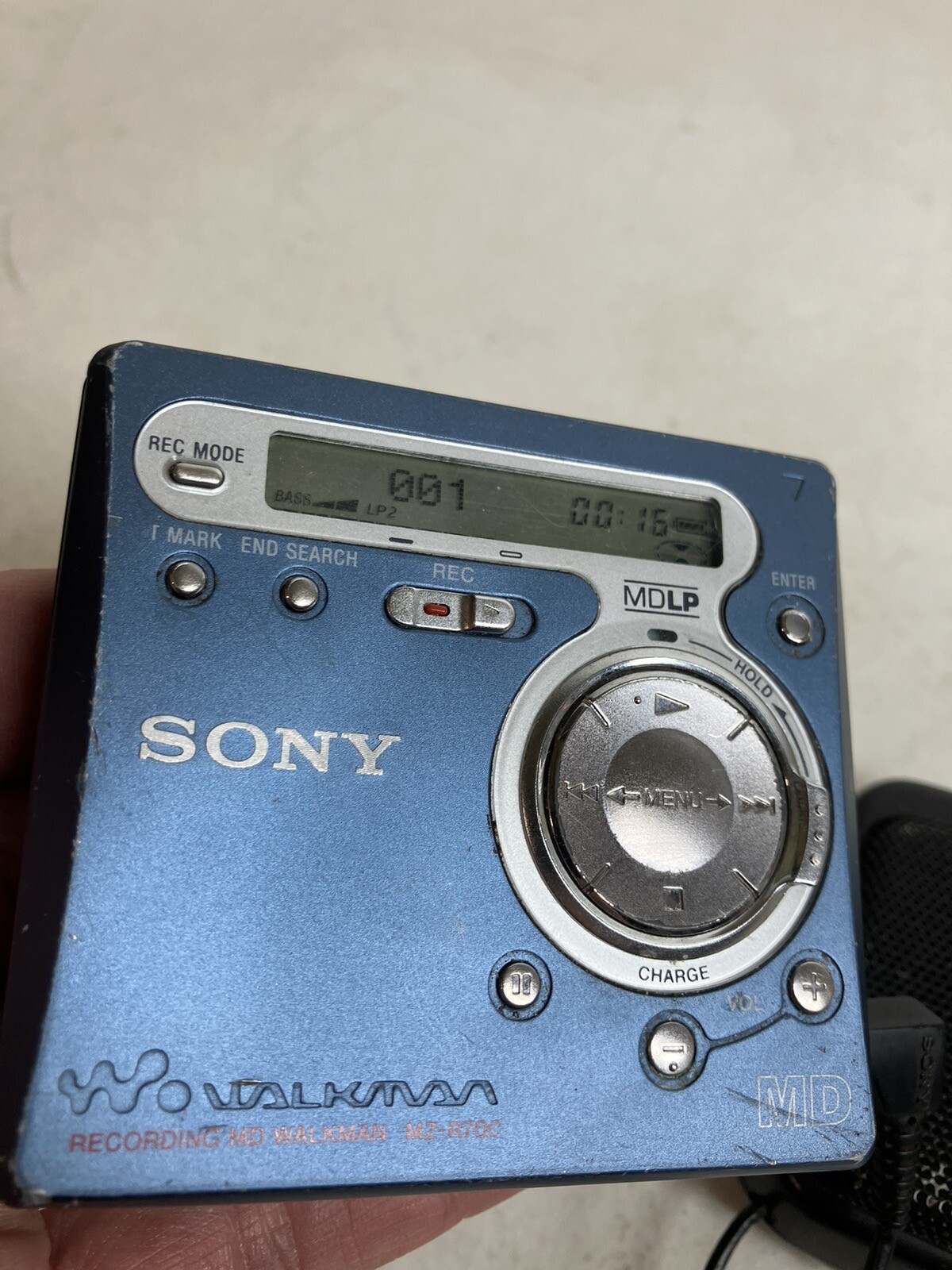 Sony MD Walkman MZR700 MiniDisc Recorder BLUE READ DETAILS eBay