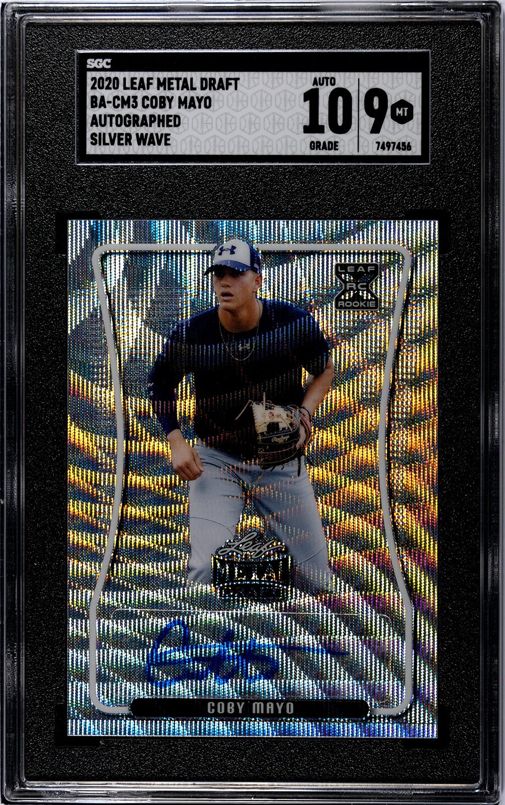 2020 Leaf Metal Draft Coby Mayo SILVER WAVE SGC 9 w/10 AUTO